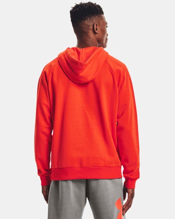 Sweat à capuche UA Rival Fleece Big Logo pour homme, Orange, pdpMainDesktop image number 1